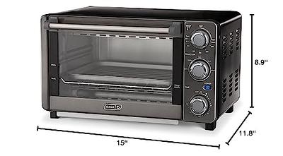 Dash Express Countertop Toaster Oven with Quartz Technology, Bake, Broil, and Toast with 4 Slice Capacity and Pizza Capability - Black