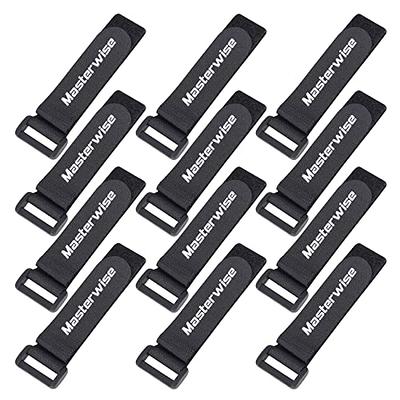 Secure Cable Ties 12 x 2 inch Heavy Duty Black Cinch Strap - 5 Pack