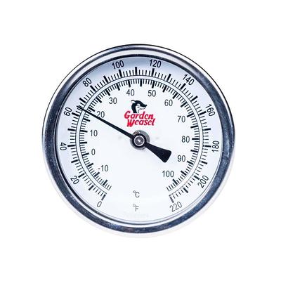 Earth Worth Indoor/Outdoor 8 in. Waterproof Wall Thermometer and Hygrometer, Silver