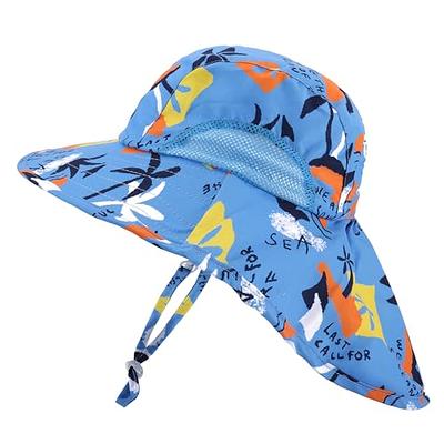 Mukeyo Toddle Child Kids Girl Summer Sun Hat Wide Brim UV Protection Hats  Foldable Ponytail Bucket Cap for Beach Fishing Pure Blue - Yahoo Shopping