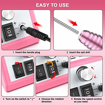 New 45000RPM Nail Drill Manicure Machine Rechargeable Electric Nail Sander  With Pause Mode Nails Lathe Gel