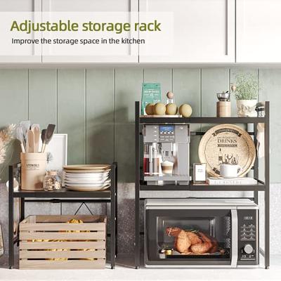 2 Tier Microwave Oven Shelf Rack Stand Storage Organizer Kitchen Space  Saving