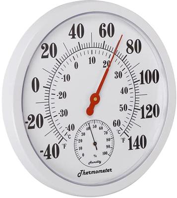 Outdoor Window Thermometer, Stick On Window Thermometer Temperature Indoor/Outdoor  Waterproof Transparent Dial No Battery Required Round 4.3 Inch Diameter -  Yahoo Shopping