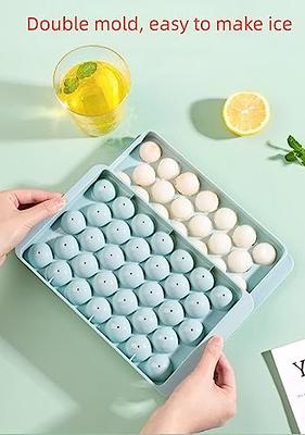 Small Ice Cube Tray with Lid and Bin, Easy-Release 77 Nugget Mini