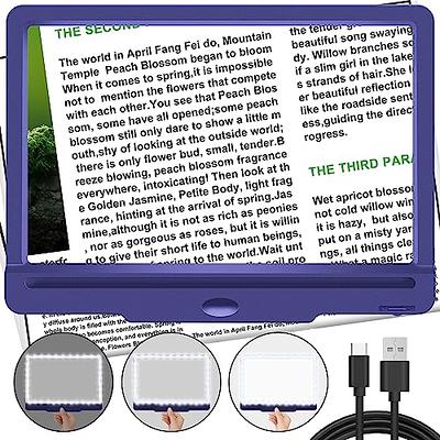 5X Hands Free Magnifying Glass with Light for Close Work,6.7 x 9.5Neck  Wear Large Page Magnifier for Reading Book,Sewing, Cross Stitch.Low Vision  Seniors with Aging Eyes(Black) - Yahoo Shopping