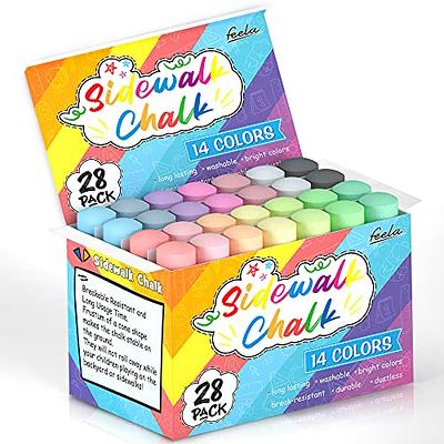 144 PCS Jumbo Washable Sidewalk Chalk Set Non-Toxic Jumbo Chalk