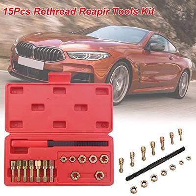 15Pcs Metric Thread Chaser Set Universal Rethreading Tool Rethread Kit usa