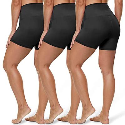 Hi Clasmix 3 Pack Plus Size Biker Shorts for Women(1X-4X)-High