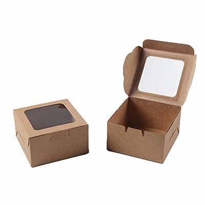 Paper Take-Out Boxes - 2 Windows - Rectangle - Kraft - 41oz