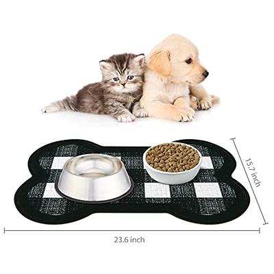 24x16 Dog Cat Food Feeding Mat Bowl Mat Placemat Food Pad Waterproof Non  Slip