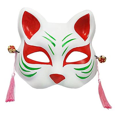 Halloween 3d White Cat Mask With Beaded Border For Women, Party Performance  Prop