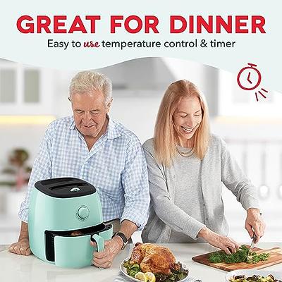 Dash Deluxe Electric Air Fryer + Oven Cooker With Temperature Control, Non  Stick Fry Basket, Recipe Guide + Auto Shut Off Feature, 6 Qt, Aqua