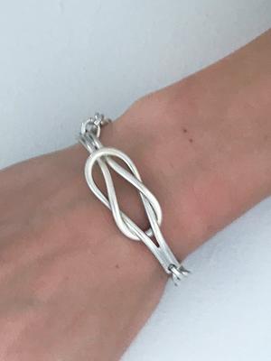 Unisex Infinity Love Knot Bracelet Set Snake Chain Knot Bracelet