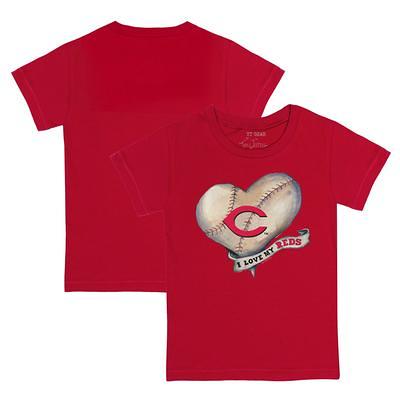 Boston Red Sox Tiny Turnip Women's Diamond Cross Bats T-Shirt - Red