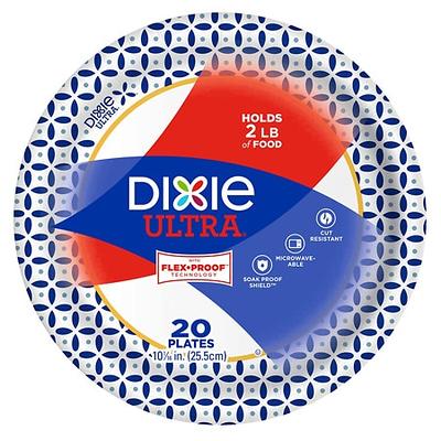 Dixie Disposable Paper Plates, Multicolor, 7 in, 50 Count