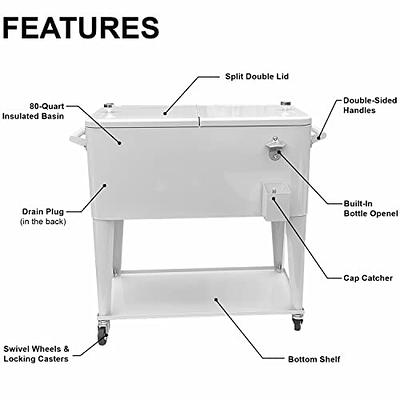 Black + Decker BLACK+DECKER 80 Quarts Wheeled Serving Station/Cart