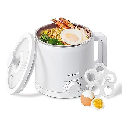 MOOSUM Mini Electric Hot Pot, Fast Cooker for Ramen/Soup