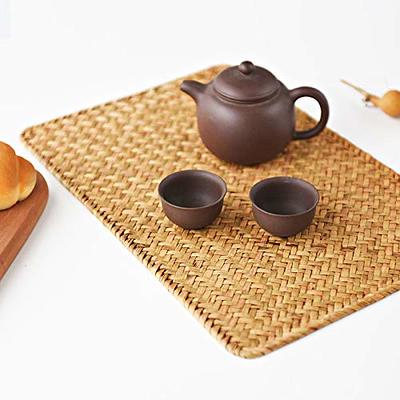 17 x 14'' 4 Pack Leather Placemats Non-Slip Washable Dining Table