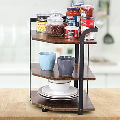 Dyiom Kitchen Spice Rack Standing Shelf, 2-Tier Corner Storage