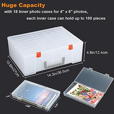 Photo Storage Box Photo Keeper Cases Plastic Photo Storage