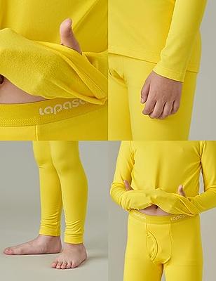 LAPASA Boys Thermal Underwear Set Fleece Lined Long John Base