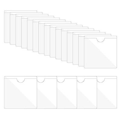 2 x 3.5 Clear Adhesive Business Card Holder Pocket Sleeves - ProSimpli