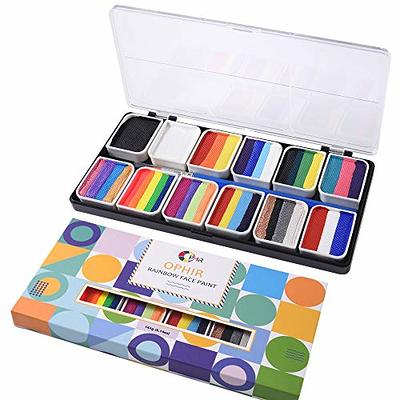 OPHIR Rainbow Face Paint Split Cake Body Painting for Kids Adults