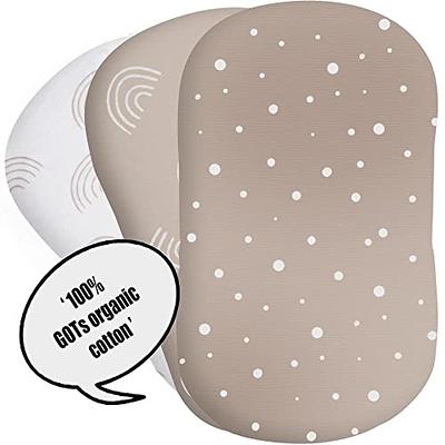 Gllquen Baby Bassinet Sheets Set 2-Pack, Breathable Cozy Fitted Bassinet  Mattresses Cover, Standard Cradle Safe Sheets for Newborn Baby Infant Boy  Girls 32X16, Rainbow & Dots 