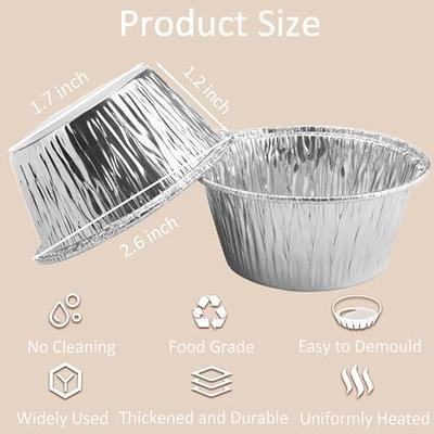 150 Pcs Aluminum Foil Cupcake Cups Ramekin Muffin Baking Cups