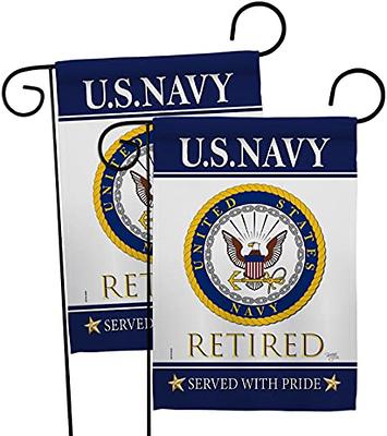 Breeze Decor US Navy Garden Flag 2pcs Pack Armed Forces USN Seabee ...