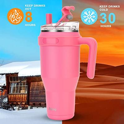 40 Oz Tumbler Insulated Water Bottle With Straw Flip Straw Tumbler