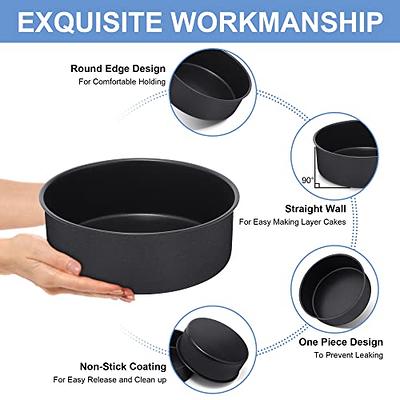 Non-stick Springform Panleakproof Cake Pan With Flat Bottom, For 1/2 Recipe  Portion, Round Baking Pan, Leakproof, Non-stick Coated - Black