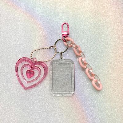 IACCESSORIES Pearl Heart Keychain Charm for Girls (Hot Pink) - IACCESSORIES