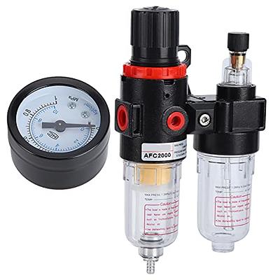 Air Filter Pressure Regulator, Pneumatic Compressors Water Oil Trap  Separator Combo Double Gas Percolator Strainer Kit Accessories Tool with  Gauge Lubricator Dryer Copper Elements 1/4 Inch NPT - Yahoo Shopping