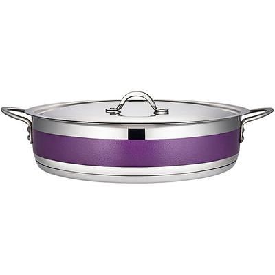 Vigor SS1 Series 15 Qt. Stainless Steel Aluminum-Clad Heavy-Duty Brazier  with Cover