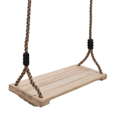 SELEWARE 17.5 X 8.2 Wooden Swing, Hanging Wooden Tree Swing Seat with  Length Adjustable Nylon Rope and Stainless Steel Snap Hook Swing Set for  Adult