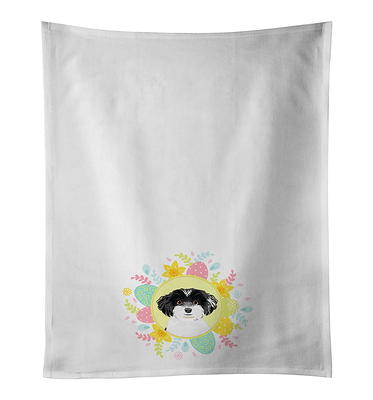 Easter Black and White Tea Towels, Set of 4