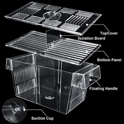 FVIEXE 4PCS Fish Breeder Box for Fish Tank, Acrylic Aquarium Fish