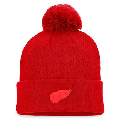 Women's Fanatics Branded Red, White Detroit Red Wings Authentic Pro Team Locker Room Beanie with Pom