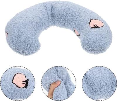 Little Pillow for Cats, Ultra Soft Fluffy Pet Calming Toy Half Donut  Cuddler