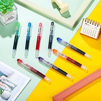 COLNK Multicolor Ballpoint Pen 0.5, 4-in-1 Colored Pens Fine  Point,Ballpoint Gift Pens for Planner Journaling,Assorted Ink, 6-Count