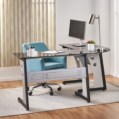 Leon Collection leon-87wb-s 87 3 PC Desk Home Office Suite with Metal