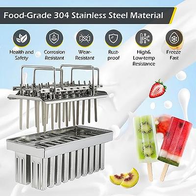 20Pcs Stainless Steel Popsicle Molds Commercial Ice Pop Molds Ice Crea