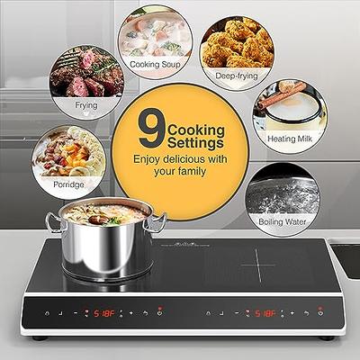 Double Induction Cooktop, 24 inch 4000W Induction cooktop 2 burner