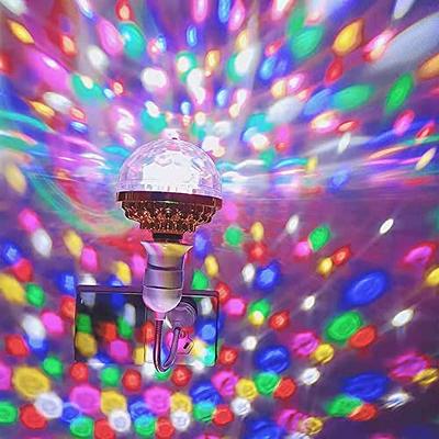 Saknaop 2022 New Colorful Rotating Magic Ball Light - Party Lights Disco  Ball, Mirror Disco Ball Shape, LED RGB Strobe Party Lamp Bulb,Colorful Disco  Rotating Magic Ball Light Bulb with Sockets. 