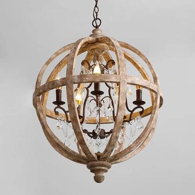 Decmode Traditional 36 x 24 inch Chandelier Wooden Wall Art, Brown