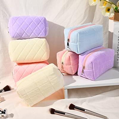  2Pcs Small Makeup Bag for Purse Checkered Cosmetic Bag Cute Makeup  Pouch Pink Makeup Bag and Makeup Brushes Bag Y2K Aesthetic Accessories for  Women Travel Storage Organizer Bag : Beauty