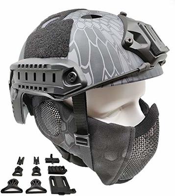 Emerson Tactical Helmet Version Metal Mesh Half Mask ( Black )