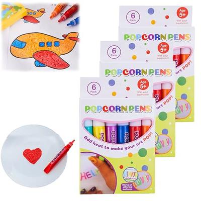 RJDJ DIY Bubble Popcorn Drawing Pens, Magic Puffy Pens, Popcorn Colors  Pens, Puffy Bubble Pen Puffy 3D Art Safe Pen, Magic Popcorn Pen, Bubble Pen  for