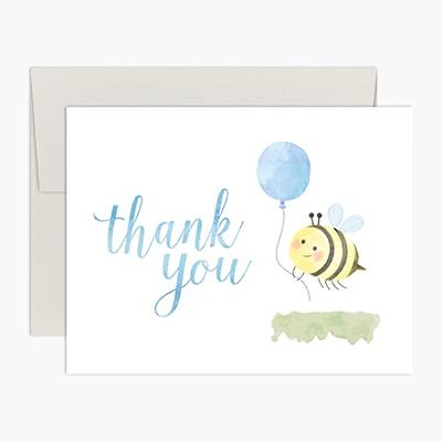 Chuangdi 50 Sets Stars Baby Shower Thank You Cards 50 Star Thank You Notes  with 50